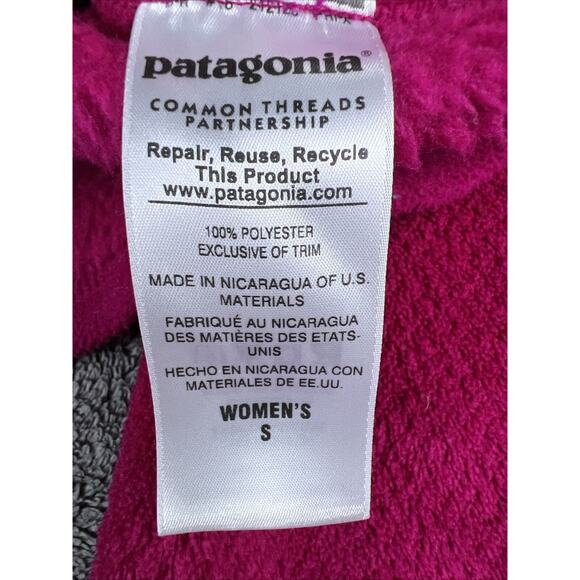 Patagonia Women’s Fleece Pink Size Small Snap Top Re- Tool Thermal Pro - Picture 9 of 12